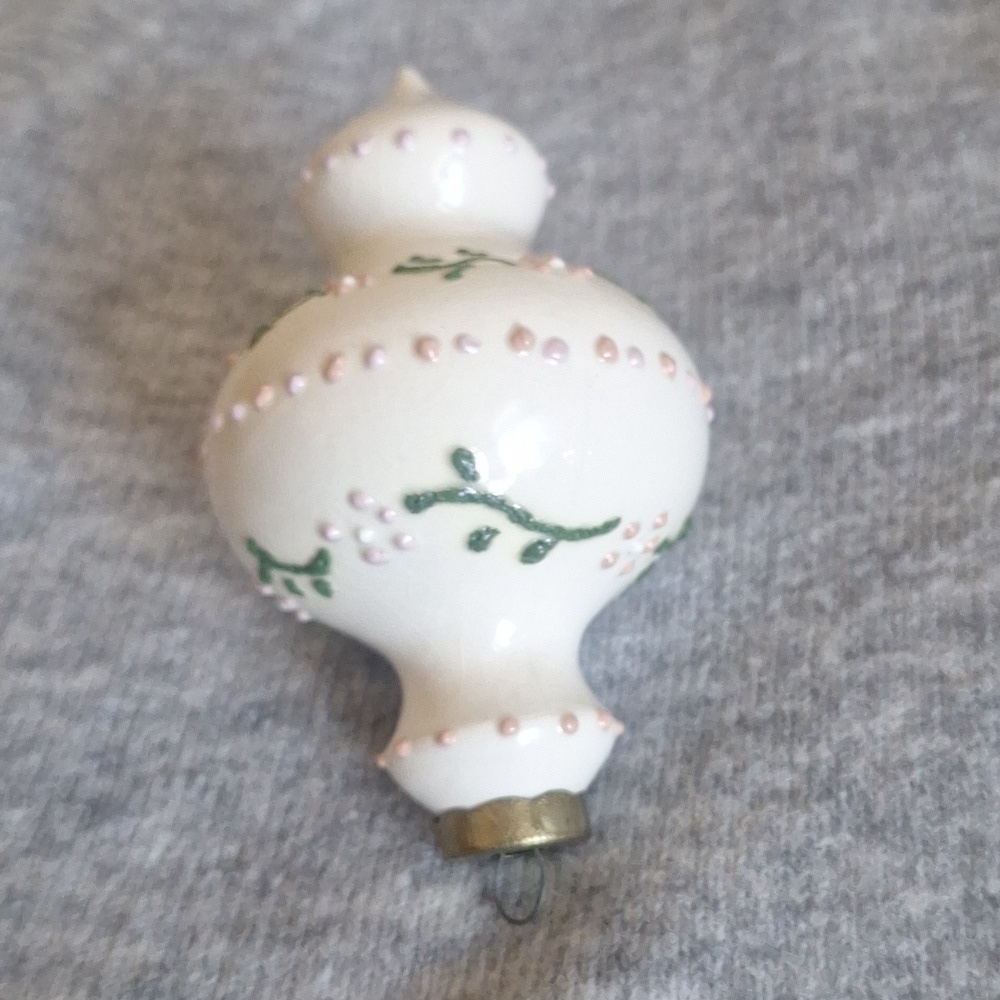 Vintage Enameled Porcelain Christmas Tree Ornament - Picture 2 of 6